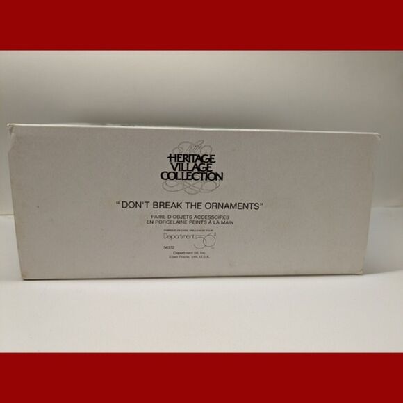 Dept 56 'Don't Break The Ornaments' 56372 Heritage Village Mint w/Box! - Picture 6 of 7